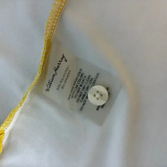 William Murray Men's Yellow Off the Rocks Martini Glass Print Polo Shirt Large - Picture 8 of 16